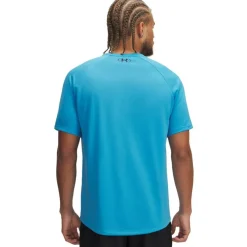 Men's Spring Tech Print Short-Sleeve Performance Gym Top