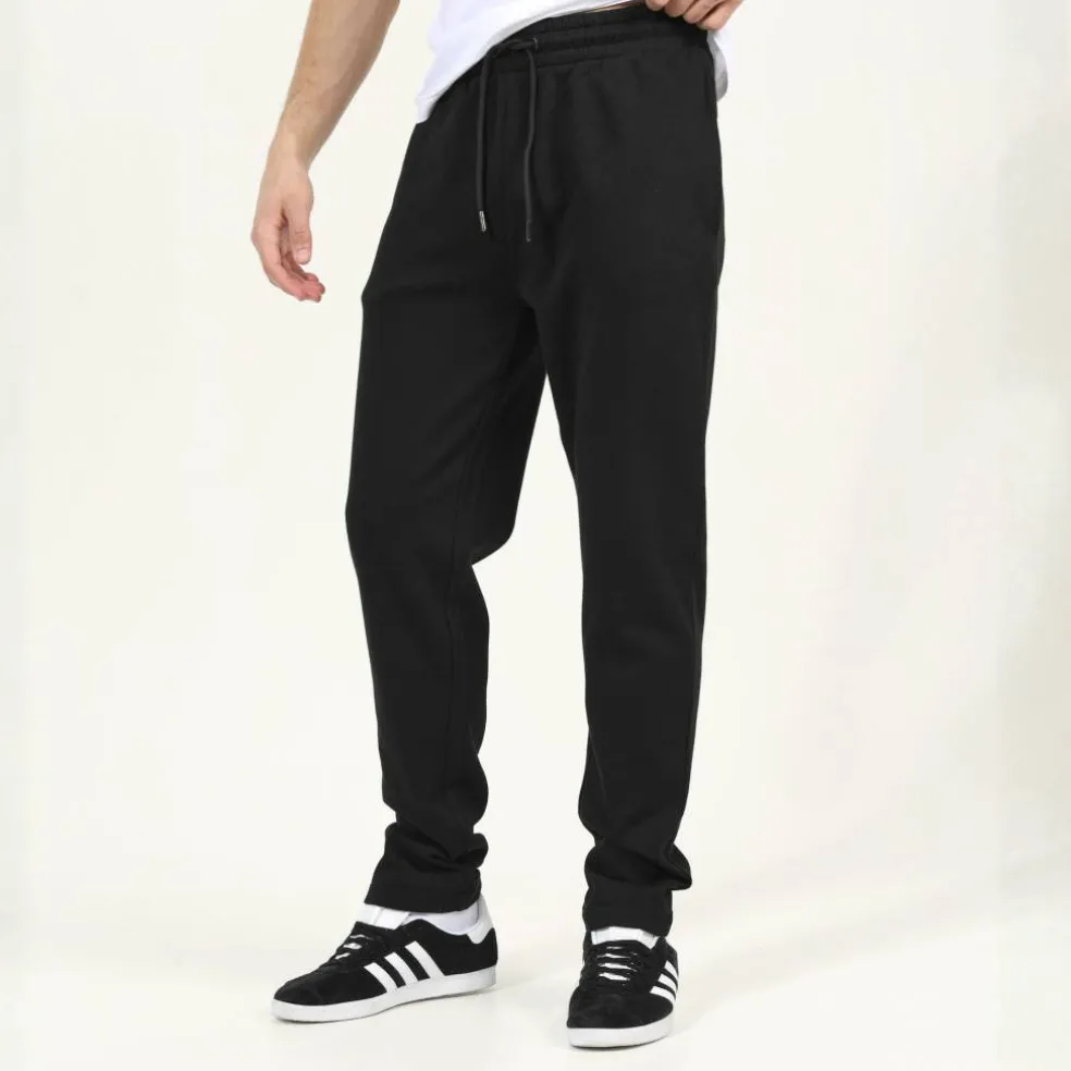 Men's Straight Leg Open Hem Fleece Jogging Bottoms
