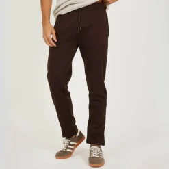Men's Straight Leg Open Hem Fleece Jogging Bottoms