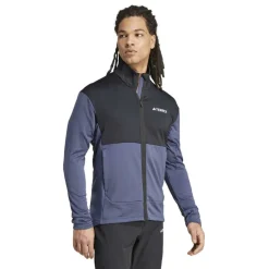 Men's Terrex Fleece Long Sleeve Slim Fit Performance Running Jacket