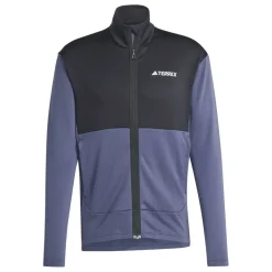 Men's Terrex Fleece Long Sleeve Slim Fit Performance Running Jacket