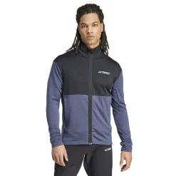 Men's Terrex Fleece Long Sleeve Slim Fit Performance Running Jacket