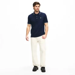 Men's Tipped Short Sleeve Polo Shirt