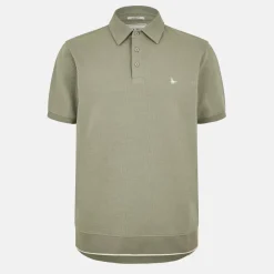 Men's Waffle Textured Short-Sleeve Polo Shirt