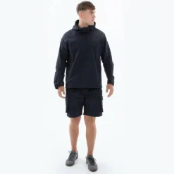 Men's Water-Resistant Adjustable Hood Rain Anorak