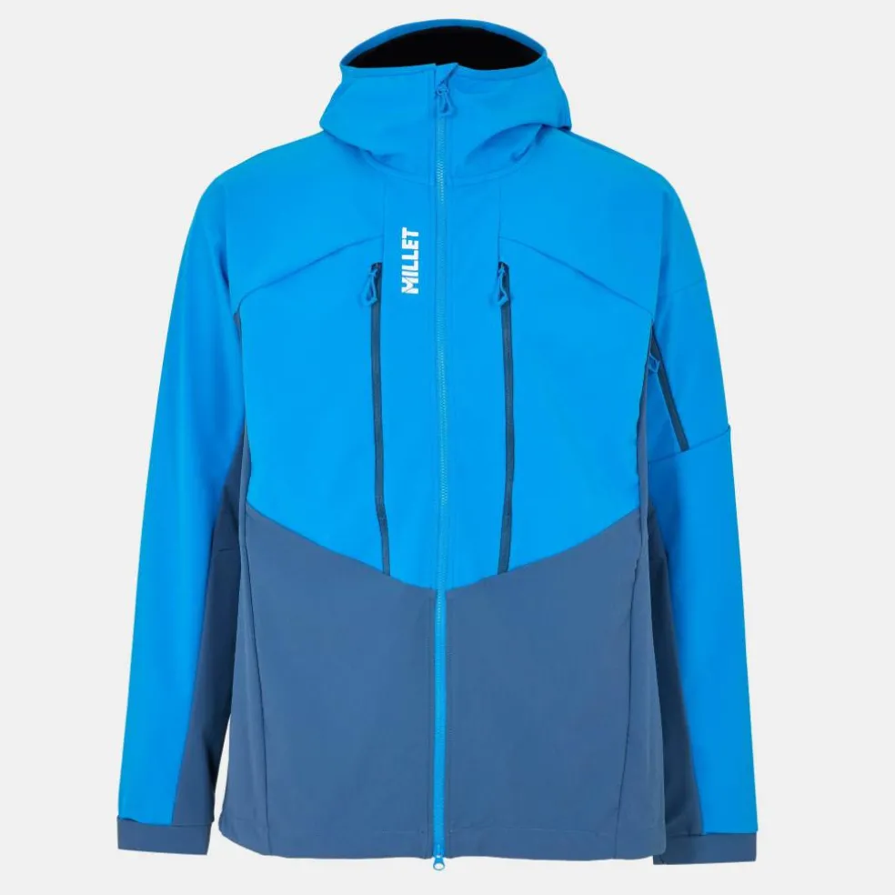 Men's White Weather-Resistant Lightweight Softshell Jacket