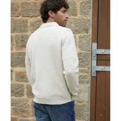 Men's Windermere Long Sleeve Zip Knitted Polo Shirt