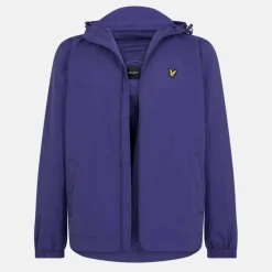 Men's Zip Through Cotton Wind Resistant Long Sleeve Hooded Rain Anorak