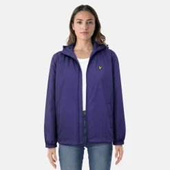 Men's Zip Through Cotton Wind Resistant Long Sleeve Hooded Rain Anorak