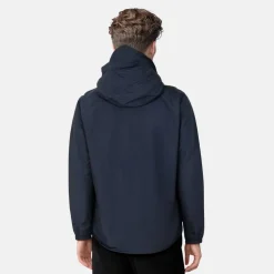 Men's Zip Through Cotton Wind Resistant Long Sleeve Hooded Rain Anorak