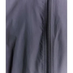 Men's Zip Through Cotton Wind Resistant Long Sleeve Hooded Rain Anorak
