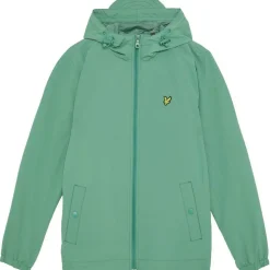 Men's Zip Through Cotton Wind Resistant Long Sleeve Hooded Rain Anorak