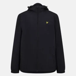 Men's Zip Through Cotton Wind Resistant Long Sleeve Hooded Rain Anorak