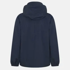 Men's Zip Through Cotton Wind Resistant Long Sleeve Hooded Rain Anorak