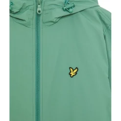 Men's Zip Through Cotton Wind Resistant Long Sleeve Hooded Rain Anorak