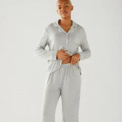 Modal Button Up Pyjama Set