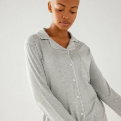 Modal Button Up Pyjama Set