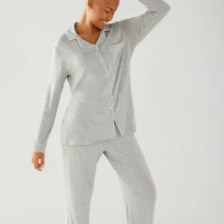 Modal Button Up Pyjama Set