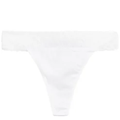 5 Pack Lace Trim Cotton Thong