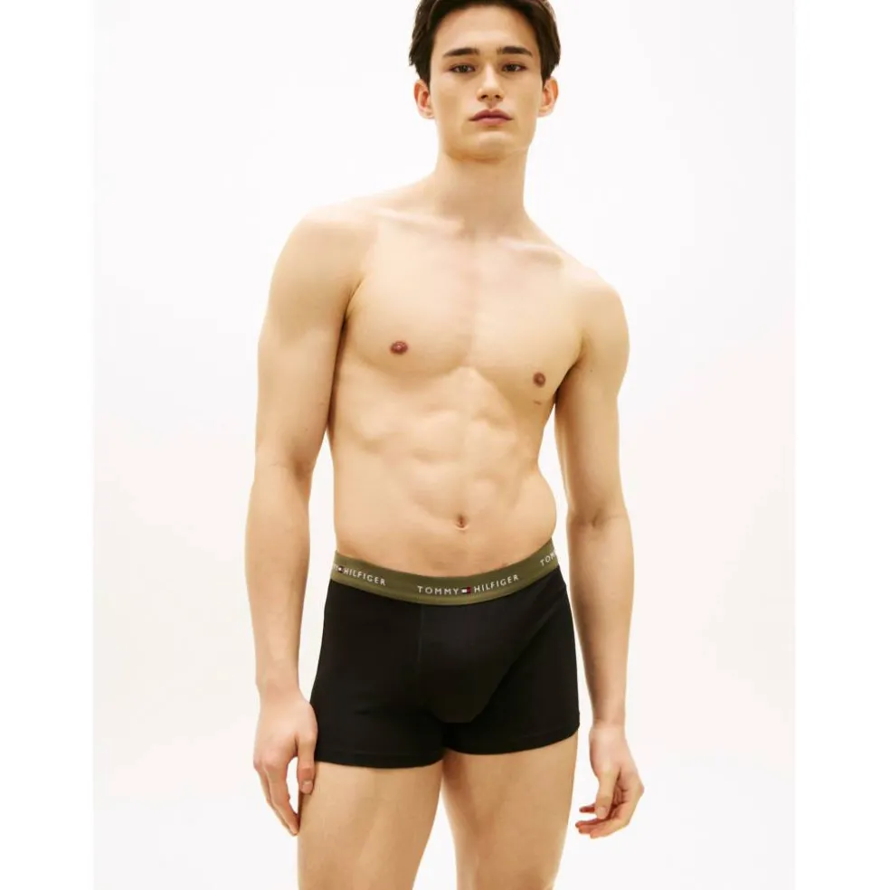 3-Pack Logo Waistband Trunks