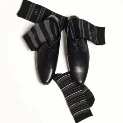 4 Pack Striped Socks Mens