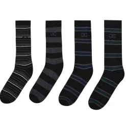 4 Pack Striped Socks Mens