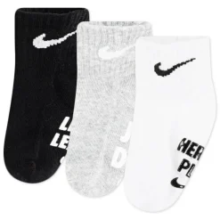 3 Pack Verbiage Gripper Crew Socks