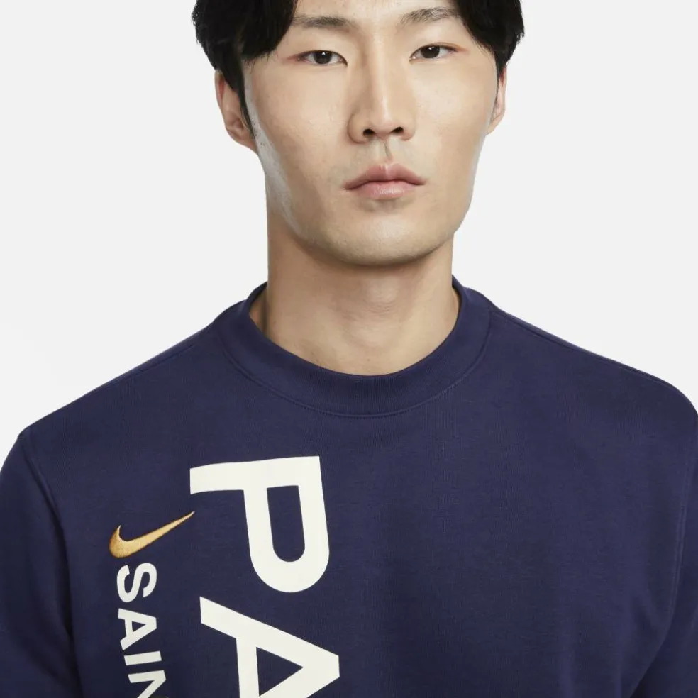 Paris Saint-Germain Club Men's French Terry Crew-Neck Sweatshirt