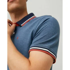 Paulos Tipped Pique Short Sleeve Polo Shirt