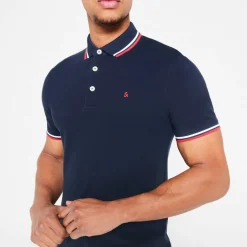 Paulos Tipped Pique Short Sleeve Polo Shirt