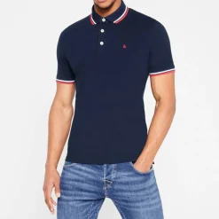 Paulos Tipped Pique Short Sleeve Polo Shirt