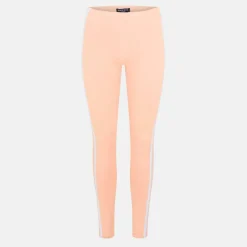 Peach Leggings with Stripe Detail