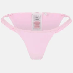 Pink Low Rise Bikini Bottoms with Frill