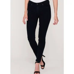 Pitch Dark stripe embroidered jeans