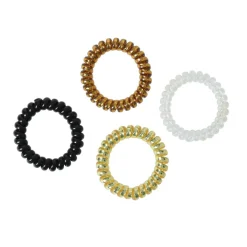 4Pk Spiral Hairbands