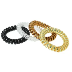 4Pk Spiral Hairbands