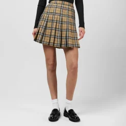 Pleated Checked Skort