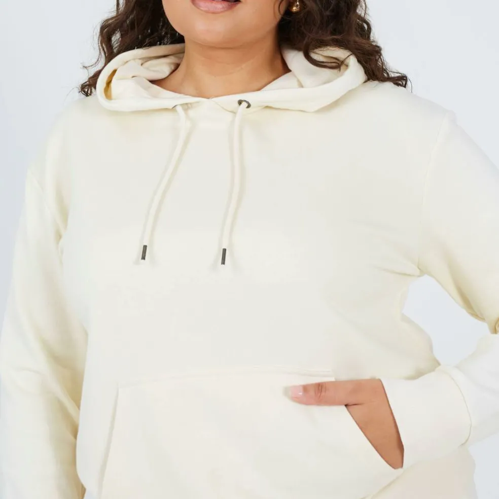 Plus Size Pullover Hooded Sweatshirt with Kangaroo Pocket