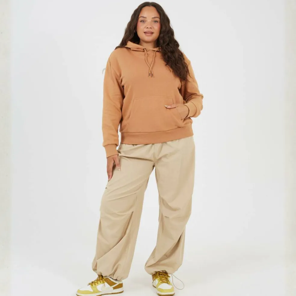 Plus Size Pullover Hooded Sweatshirt with Kangaroo Pocket