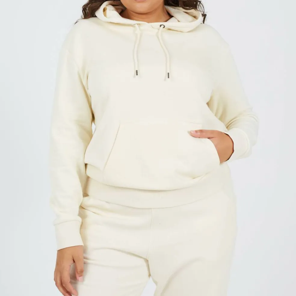 Plus Size Pullover Hooded Sweatshirt with Kangaroo Pocket