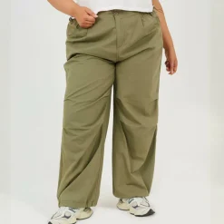 Plus Size Utility Cargo Parachute Trousers