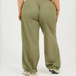 Plus Size Utility Cargo Parachute Trousers