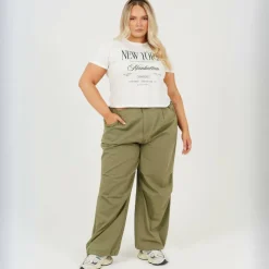 Plus Size Utility Cargo Parachute Trousers