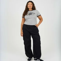 Plus Size Utility Cargo Parachute Trousers