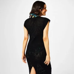 Pointelle Knit Maxi Dress