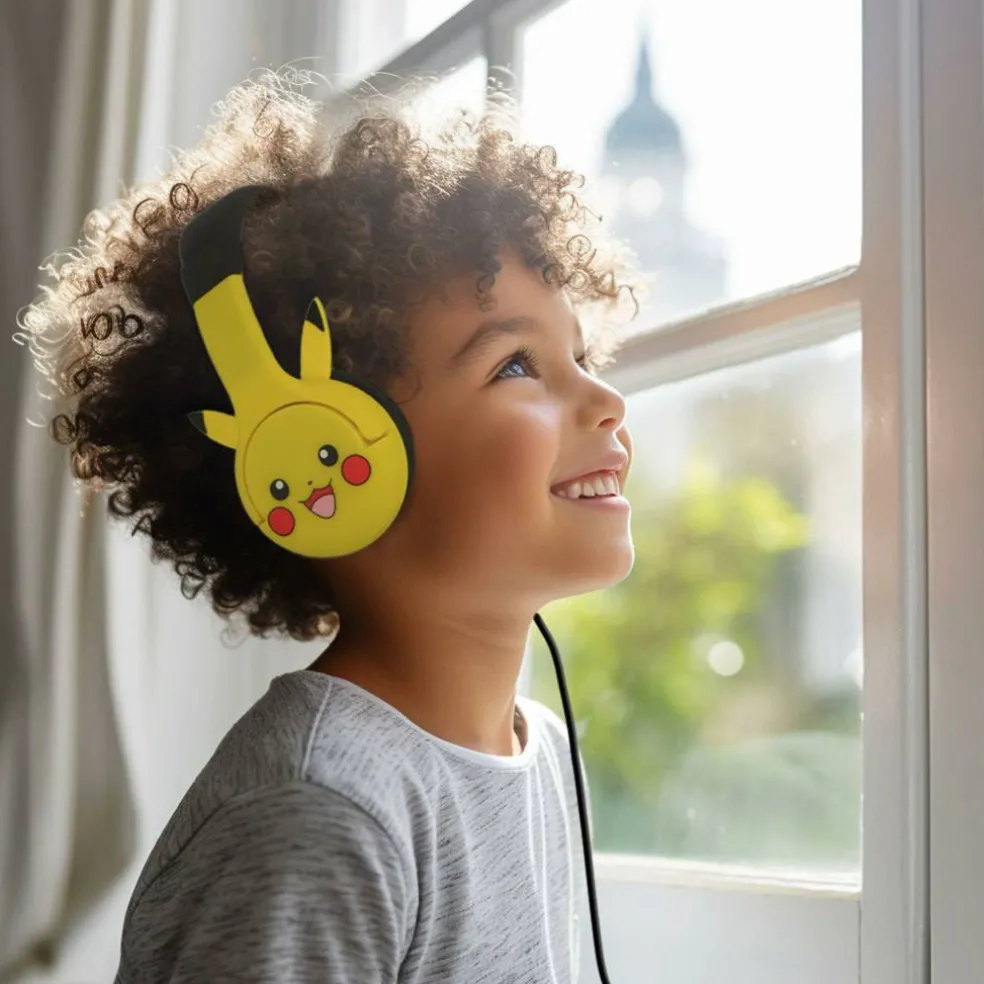 Pokemon Pikachu Kids Wired Headphones with Ears