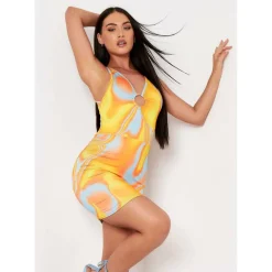 Printed Mini Dress