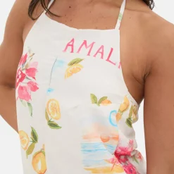 Printed Ruffle Halter Playsuit