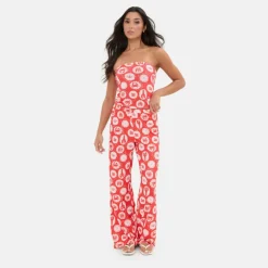 Printed Wide Leg Trouser