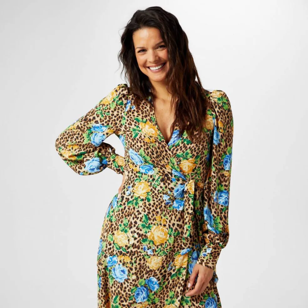 Printed Wrap Dress